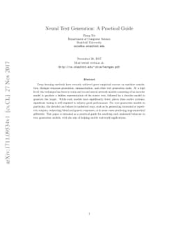 Neural Text Generation: A Practical Guide