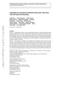 Exploiting the potential of unlabeled endoscopic video data with
  self-supervised learning