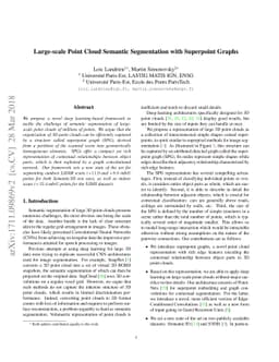 Large-scale Point Cloud Semantic Segmentation with Superpoint Graphs