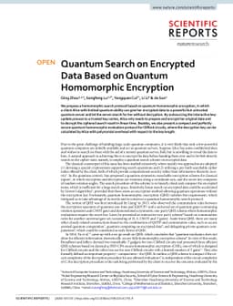 Quantum Search on Encrypted Data Based on Quantum Homomorphic Encryption