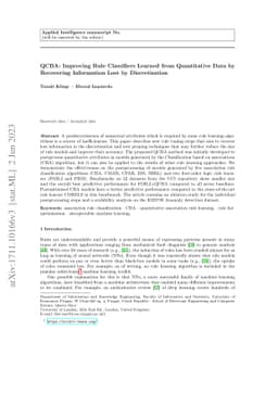 QCBA: Improving Rule Classifiers Learned from Quantitative Data by
  Recovering Information Lost by Discretisation