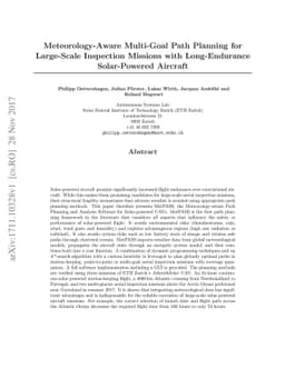 Meteorology-Aware Multi-Goal Path Planning for Large-Scale Inspection
  Missions with Long-Endurance Solar-Powered Aircraft