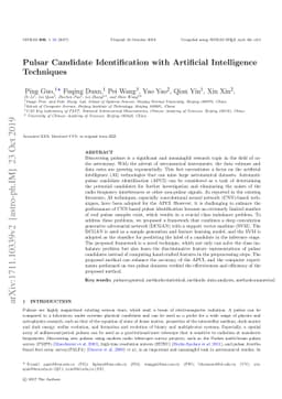 Pulsar Candidate Identification with Artificial Intelligence Techniques