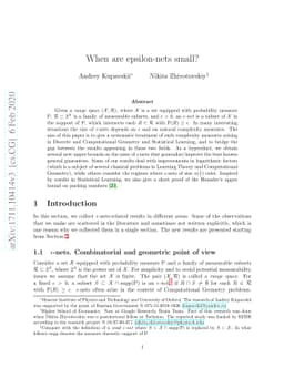 When are epsilon-nets small?