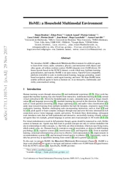 HoME: a Household Multimodal Environment