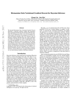 Riemannian Stein Variational Gradient Descent for Bayesian Inference