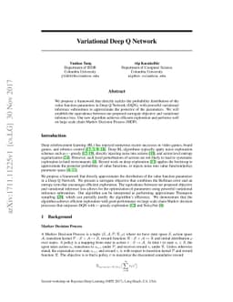 Variational Deep Q Network