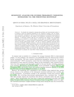 Sensitivity analysis for inverse probability weighting estimators via
  the percentile bootstrap