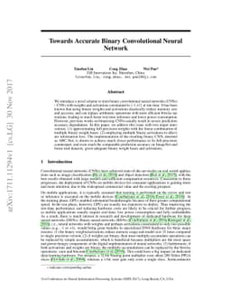Towards Accurate Binary Convolutional Neural Network