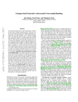 Unsupervised Generative Adversarial Cross-modal Hashing