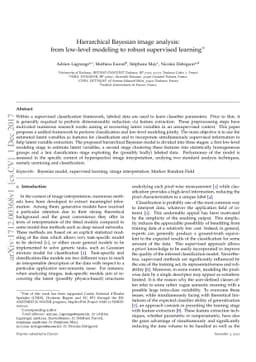 Hierarchical Bayesian image analysis: from low-level modeling to robust
  supervised learning