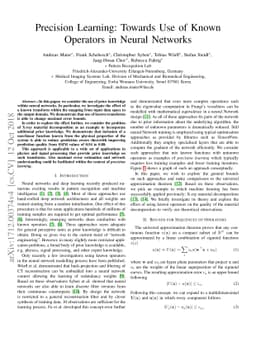 Precision Learning: Towards Use of Known Operators in Neural Networks