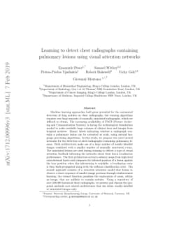 Learning to detect chest radiographs containing lung nodules using
  visual attention networks