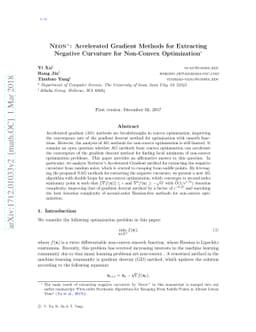 NEON+: Accelerated Gradient Methods for Extracting Negative Curvature
  for Non-Convex Optimization