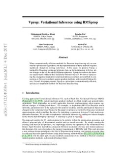 Vprop: Variational Inference using RMSprop