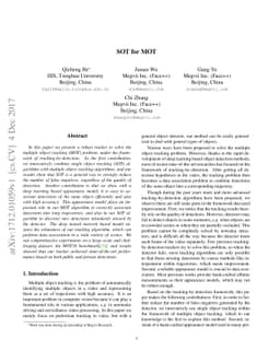 SOT for MOT