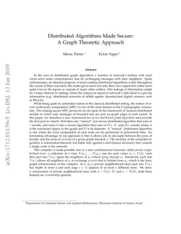 Distributed Algorithms Made Secure: A Graph Theoretic Approach