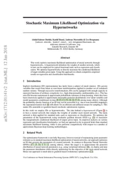 Stochastic Maximum Likelihood Optimization via Hypernetworks