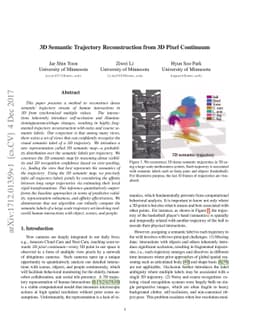 3D Semantic Trajectory Reconstruction from 3D Pixel Continuum
