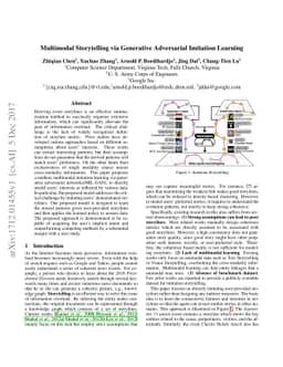 Multimodal Storytelling via Generative Adversarial Imitation Learning