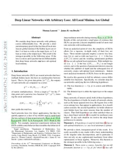 Deep linear neural networks with arbitrary loss: All local minima are
  global
