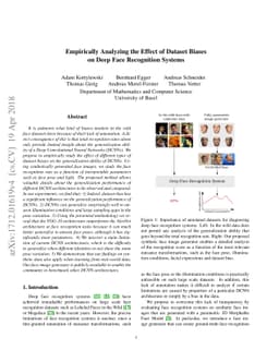Empirically Analyzing the Effect of Dataset Biases on Deep Face
  Recognition Systems
