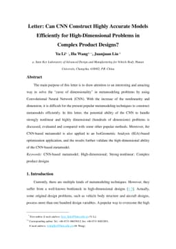 Can CNN Construct Highly Accurate Models Efficiently for
  High-Dimensional Problems in Complex Product Designs?
