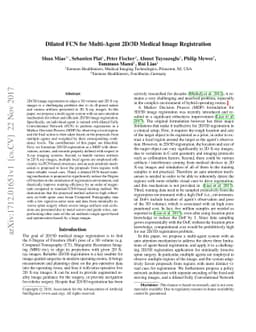 Dilated FCN for Multi-Agent 2D/3D Medical Image Registration