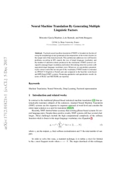 Neural Machine Translation by Generating Multiple Linguistic Factors