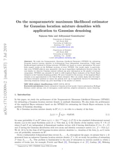 On the nonparametric maximum likelihood estimator for Gaussian location
  mixture densities with application to Gaussian denoising