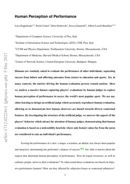 Human Perception of Performance