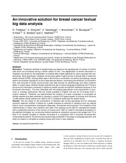 An innovative solution for breast cancer textual big data analysis