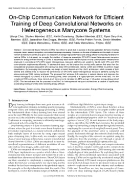 On-Chip Communication Network for Efficient Training of Deep
  Convolutional Networks on Heterogeneous Manycore Systems