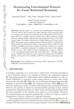 Broadcasting Convolutional Network for Visual Relational Reasoning