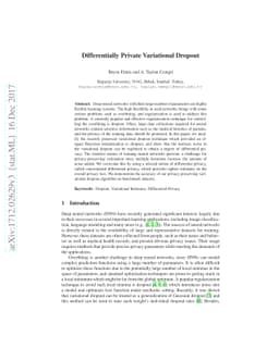Differentially Private Variational Dropout