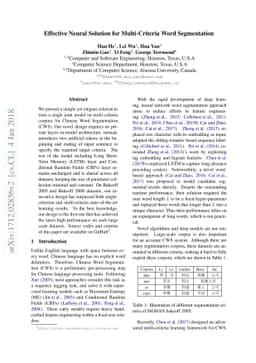 Effective Neural Solution for Multi-Criteria Word Segmentation