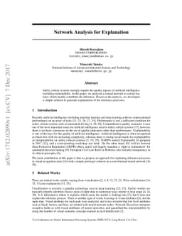 Network Analysis for Explanation