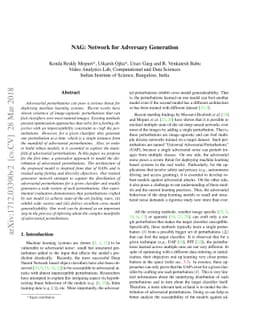 NAG: Network for Adversary Generation
