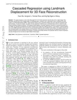 3D Facial Expression Reconstruction using Cascaded Regression