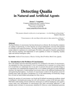 Detecting Qualia in Natural and Artificial Agents