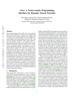Cavs: A Vertex-centric Programming Interface for Dynamic Neural Networks