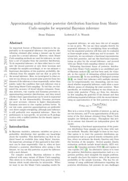 Approximating multivariate posterior distribution functions from Monte
  Carlo samples for sequential Bayesian inference