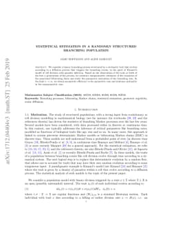 Statistical estimation in a randomly structured branching population