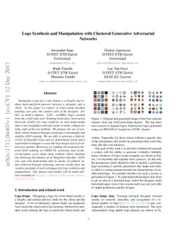 Logo Synthesis and Manipulation with Clustered Generative Adversarial
  Networks