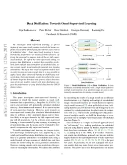 Data Distillation: Towards Omni-Supervised Learning