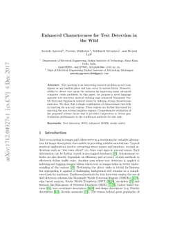 Enhanced Characterness for Text Detection in the Wild