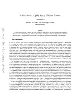 B-slack trees: Highly Space Efficient B-trees
