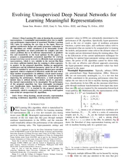 Evolving Unsupervised Deep Neural Networks for Learning Meaningful
  Representations