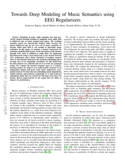 Towards Deep Modeling of Music Semantics using EEG Regularizers