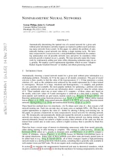 Nonparametric Neural Networks